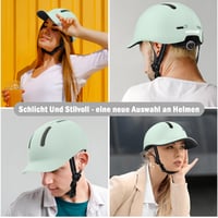 Cască de ciclism KINGLEAD Urban Commuter pentru bărbați și femei - Cască reglabilă pentru oraș și trekking - 55-60 cm - Alb - Mărimea XL 9