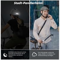 Cască de ciclism KINGLEAD Urban Commuter pentru bărbați și femei, mărime reglabilă, pentru ciclism urban, trekking și utilizarea trotinetelor electrice 6