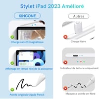 Kingone Charge Mágneses Stylus iPad Pro 12.9 11 Air Mini Tenyérvédelem 6
