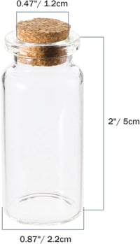 Kingrol 100 db 10 ml Mini Üveg Palack Parafa Dugóval Kívánságüveg Fűszertartó Esküvő Parti Dekoráció 4