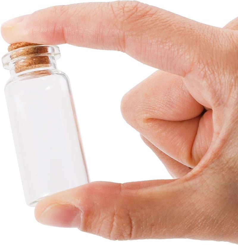 Kingrol 100 db 10 ml Mini Üveg Palack Parafa Dugóval Kívánságüveg Fűszertartó Esküvő Parti Dekoráció