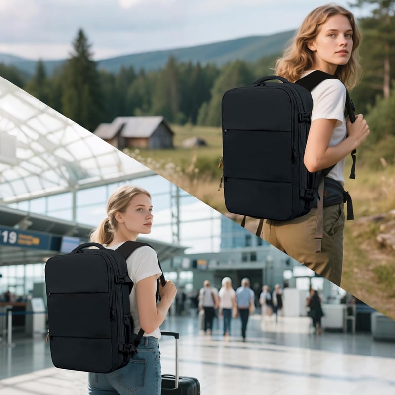 KINGSLONG 33L Vákuumos Utazó Hátizsák 17.3" Laptop Táska USB Csatlakozóval