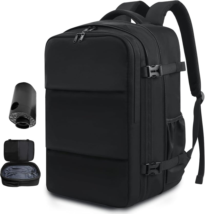 KINGSLONG 33L Vákuumos Utazó Hátizsák 17.3" Laptop Táska USB Csatlakozóval