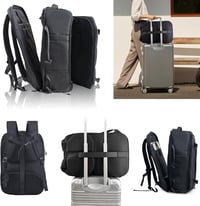 KINGSLONG 48L Vákuumos Utazó Hátizsák 17.3" Laptop Táska Repülőgép Kabin Méret Vízálló Fekete 5