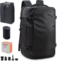 KINGSLONG 48L Vákuumos Utazó Hátizsák 17.3" Laptop Táska Repülőgép Kabin Méret Vízálló Fekete 1