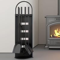 Kingson 5 részes kandalló kiegészítő szett fekete 66 cm 5