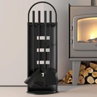 Kingson 5 részes kandalló kiegészítő szett fekete 66 cm 2