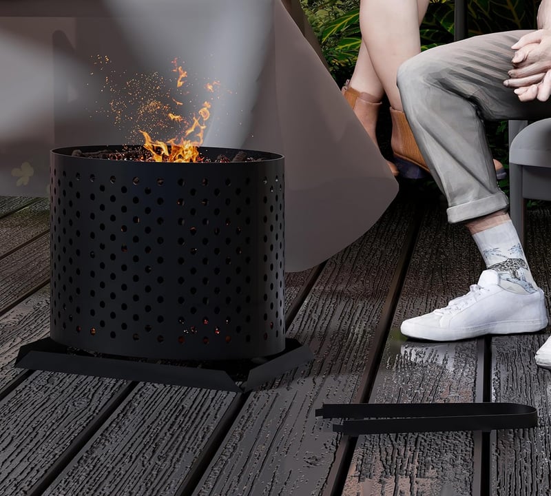 Kingson Pellet Kosár Kandallóhoz és Kályháhozacél Tüzelőtál Fapellethez Szénhez