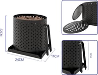 Kingson Pellet Kosár Kandallóhoz és Kályháhozacél Tüzelőtál Fapellethez Szénhez 3
