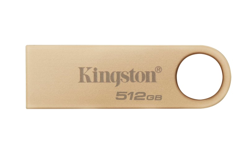 USB kľúč Kingston DataTraveler SE9 Gen 3 512GB USB 3.2 – Rýchlosť čítania 220MB/s – Zlaté kovové prevedenie