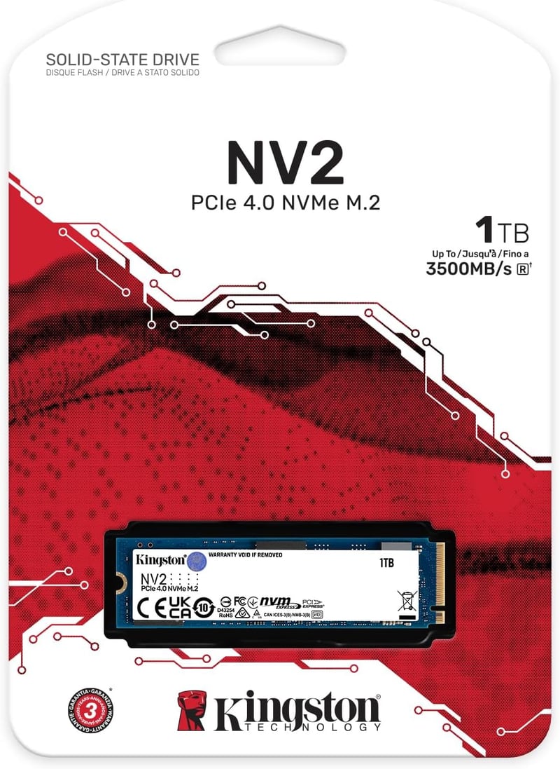 Kingston NV2 1TB NVMe SSD M.2 PCIe 4.0 belső merevlemez