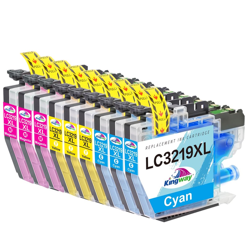 Kompatibilná atramentová kazeta KINGWAY LC3219XL LC3217 pre tlačiarne Brother MFC-J5330DW J5335DW J5730DW J6530DW J6930DW J6935DW, azúrová, purpurová, žltá