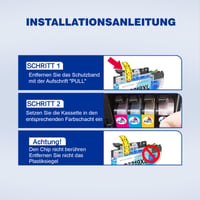 Kompatibilná atramentová kazeta KINGWAY LC3219XL LC3217 pre tlačiarne Brother MFC-J5330DW J5335DW J5730DW J6530DW J6930DW J6935DW, azúrová, purpurová, žltá 5