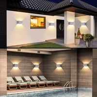 Kingwei 20W LED fali lámpa szürke, fel-le állítható, meleg fehér 3000K, IP65 vízálló 7