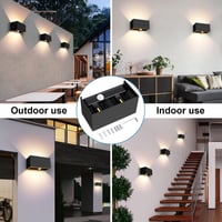 Kingwei 2db 20W LED Kültéri Fali Lámpa Mozgásérzékelővel IP65 3000K 6