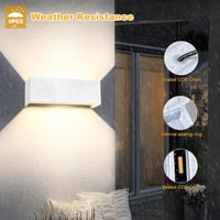 Kingwen 2 db Kültéri Fali Lámpa IP65 Vízálló 30W 3000K Fehér Állítható 120° 3