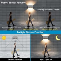 Kingwen 20W LED fali lámpa mozgásérzékelővel, IP65 vízálló, meleg fehér 3000K 3