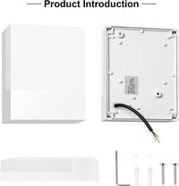 Kingwen 2db LED Fali Lámpa Kültéri Beltéri 15W Meleg Fehér IP65 Fekete 5