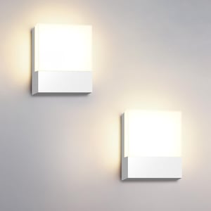 Kingwen LED vanjska/unutarnja zidna svjetiljka 15W, IP65, topla bijela - crna (2 kom)