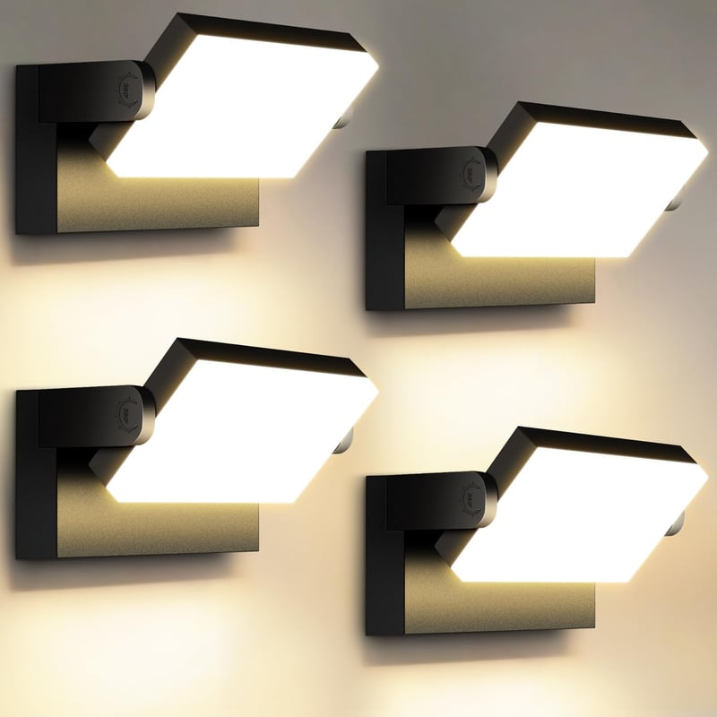 Kingwen 4 db LED kültéri fali lámpa 40W meleg fehér 3000K IP65 vízálló