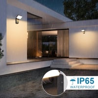 Kingwen 40W LED kültéri fali lámpa 3000K meleg fehér IP65 vízálló 180° összecsukható - 40w Black 3000k 5