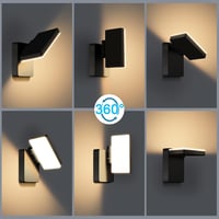 Kingwen 40W LED kültéri fali lámpa 3000K meleg fehér IP65 vízálló 180° összecsukható - 40w Black 3000k 3