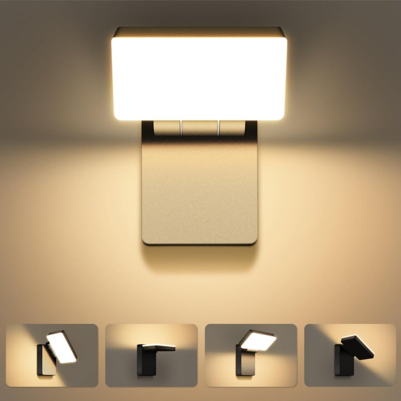 Kingwen 40W LED kültéri fali lámpa 3000K meleg fehér IP65 vízálló 180° összecsukható - 40w Black 3000k