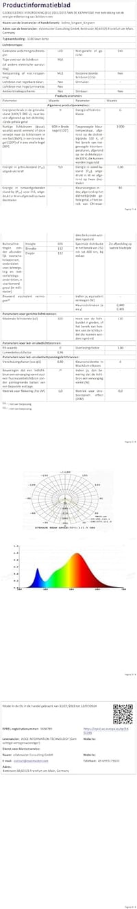 Kingwen LED kerti lámpa 9W 3000K IP65 60cm 10