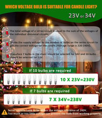 KINGYEENUO E10 Gyertya Izzó 3W 23V Meleg Fehér 2400K - 10 db 4