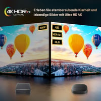 Kinhank 4K Google TV Box - HDR10+ UHD Médialejátszó, Netflix Tanúsított, 2GB+16GB, Kettős WiFi, Bluetooth 5.0, Hangvezérlés, Képernyőtükrözé 3