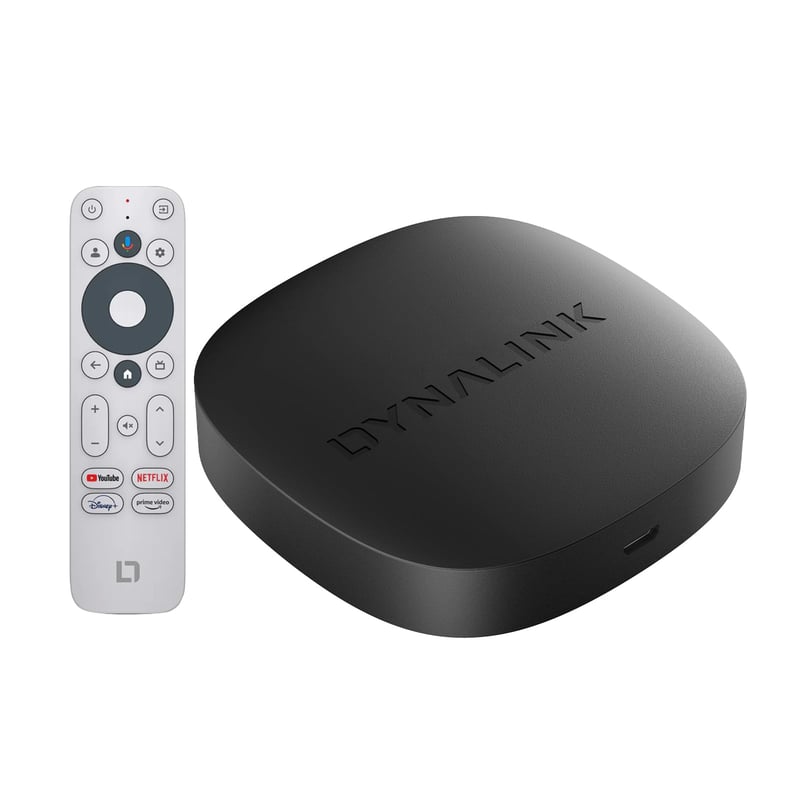 Kinhank 4K Google TV Box - HDR10+ UHD Prehrávač médií, Netflix Certifikovaný, 2GB+16GB, Duálna WiFi, Bluetooth 5.0, Hlasové ovládanie, Zrkadlenie obrazovky