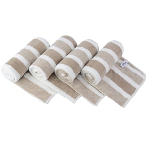 KinHwa Set ručnika za ruke od mikrovlakana - Mekani i upijajući ručnici za kupaonicu za salone, kupanje, sport - 40x76 cm, 4 komada, smeđi