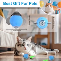 Kinizuxi Firefly interaktív elektromos labda macskáknak - kék, 3 mód, rugós farok 6