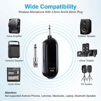 Kinizuxi UHF 2.4G Vezeték Nélküli Fejpántos Mikrofon 50m Hatótáv Újratölthető 7