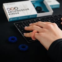 Kintex akupresúrne krúžky 10 ks, masážne krúžky na prsty z pružinovej ocele 7