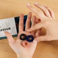 Kintex akupresúrne krúžky 10 ks, masážne krúžky na prsty z pružinovej ocele 6
