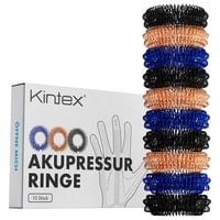 Kintex akupresúrne krúžky 10 ks, masážne krúžky na prsty z pružinovej ocele 1