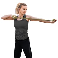 Kintex Fitness odporová guma 2,5 m x 15 cm, posilňovacia guma v 7 úrovniach odporu, 100 % latex, prenosná cvičebná pomôcka 4