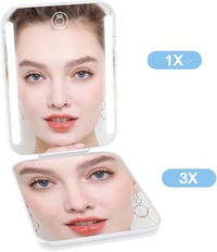 Kintion LED utazó sminkespegel, 3 színhőmérséklet, szabályozható, fehér 4