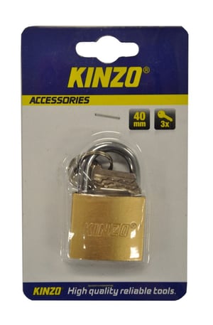 Kinzo 871125279388 Lokot 40 mm - Sigurnosni lokot čelična brava