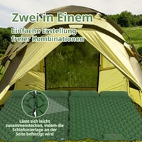 KioGro Önfelfújó Kempingmatrac 2 Személyes, Lábpumpa, Integrált Párna, Vízálló 120x190cm 6