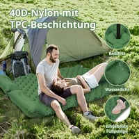KioGro Önfelfújó Kempingmatrac 2 Személyes, Lábpumpa, Integrált Párna, Vízálló 120x190cm 3