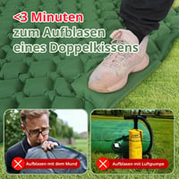KioGro Önfelfújó Kempingmatrac 2 Személyes, Lábpumpa, Integrált Párna, Vízálló 120x190cm 4
