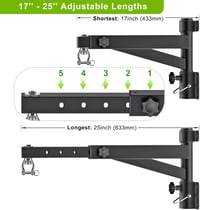 Kipika 24" Nehézsákvágó Tartó Falra Szerelhető 360° Forgó 800kg Terhelhetőség 4
