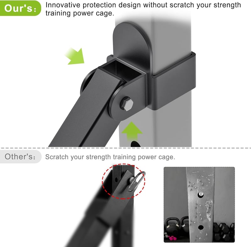 Kipika Belt Squat Lever Arm Attachment 2" és 3" Power Cage-hez Erőedzéshez