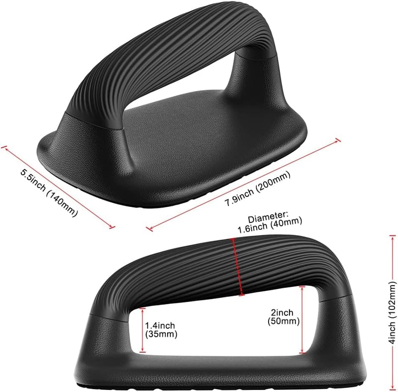 Kipika Fekvőtámasz Rudak - Ergonomikus Puha Műanyag Fogantyúk, Csúszásgátló Talppal, Izomfejlesztő Edzőeszköz, 2 db-os Szett