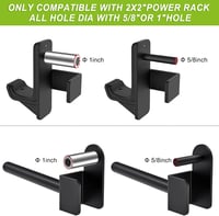 Kipika J-Hook és Súlytartó Szett 2x2 és 3x3 Hüvelykes Power Rack-hez - Erőkeret Kiegészítő Edzéshez és Súlytároláshoz, 680kg Teherbírás 2