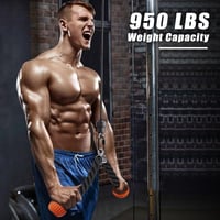 Kipika Triceps Kötél 36" Narancssárga - Kábelgépes Edzőkötél Puha Gumi Végekkel, Csigarendszerhez Alkalmas Erősítő Kötél 4