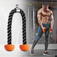 Kipika Triceps Kötél 36" Narancssárga - Kábelgépes Edzőkötél Puha Gumi Végekkel, Csigarendszerhez Alkalmas Erősítő Kötél 5