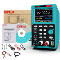 Kiprim DC605Pro 2-in-1 laboratóriumi tápegység multiméteres funkcióval, 0-60V, 0-5A, adattárolás 9